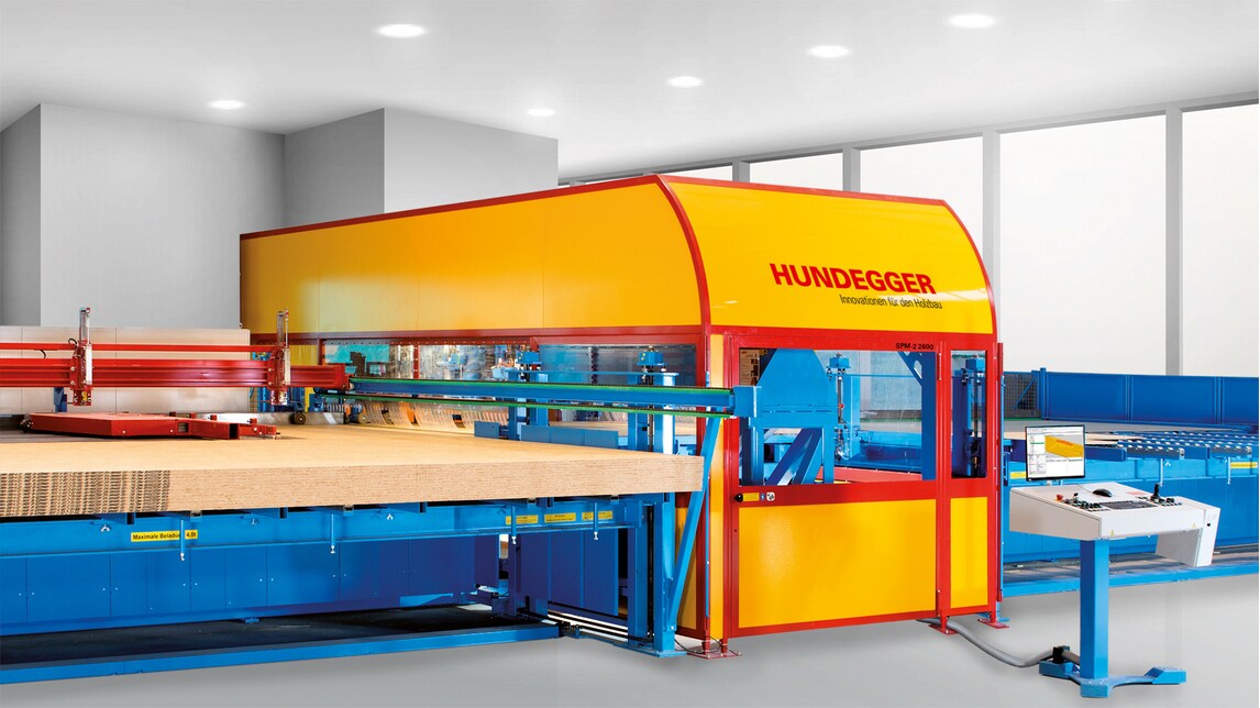 LIGNA Product 2023 Panel processing machine SPM2 1300/2600 (Hundegger