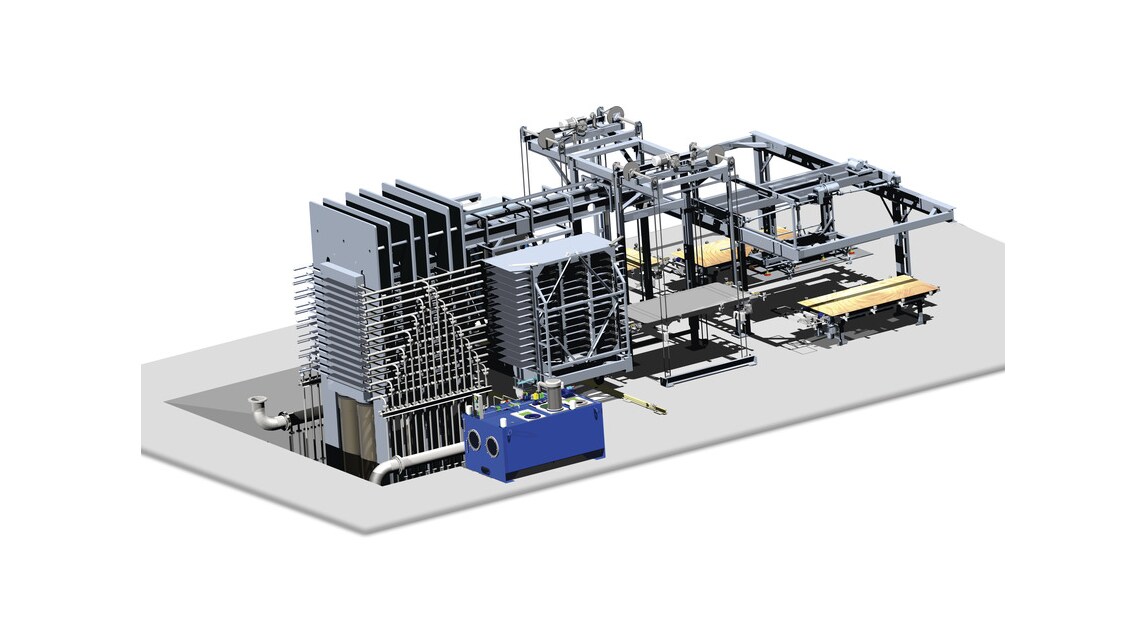 LIGNA Product 2023 High Pressure Lamination Multiopening HPL press